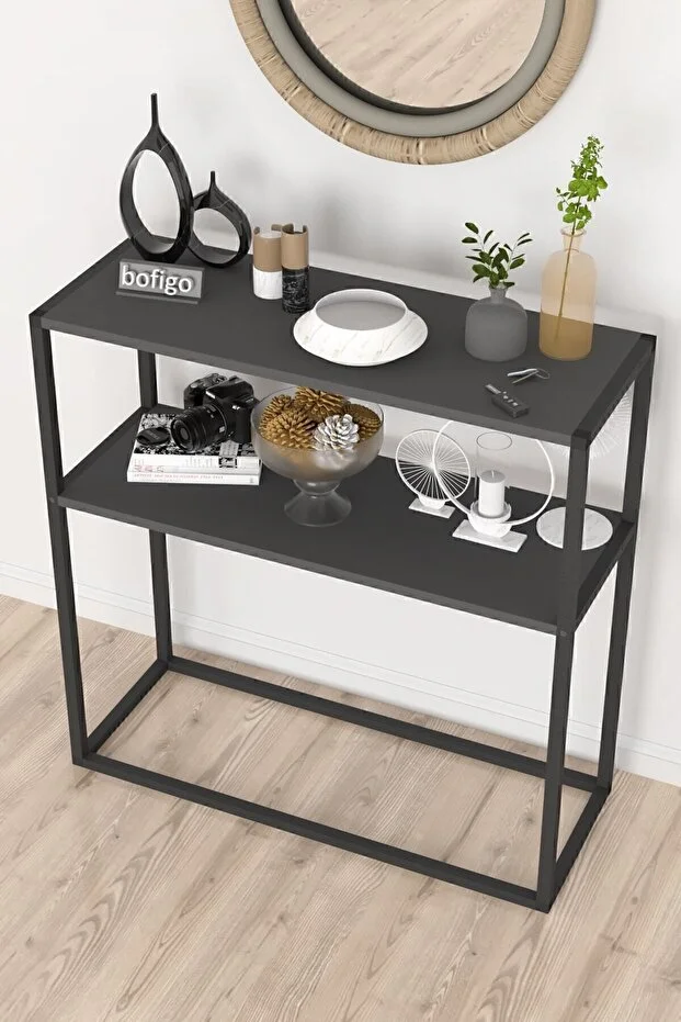 Metal Ayaklı Dresuar Dekoratif Raflı Dresuar Konsol Metal Dresuar 